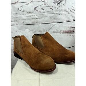 Rockport Works Womens Brown‎ Suede Chelsea Ankle Boots Size 9 Round Toe Low Heel